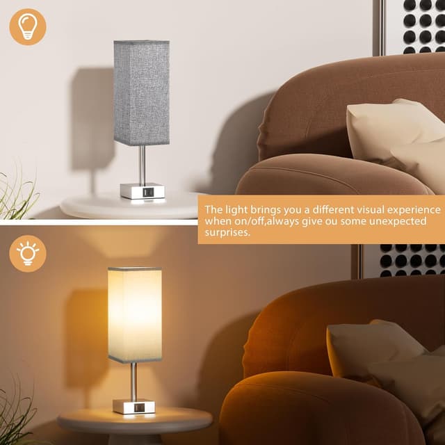 Detalle 2 de Aooshine Touch Bedside Lamps Set of 2
