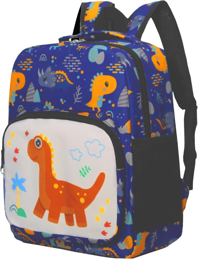 Detalle de POWOFUN 13 Inch Kids Toddler/Preschool Travel Backpack – lightweight dinosaur cartoon schoolbag