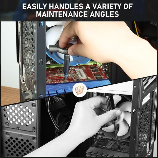 Detalle 2 de Homtronics Magnetic Ratchet Screwdriver Set (42-in-1) with S2 Steel Bits