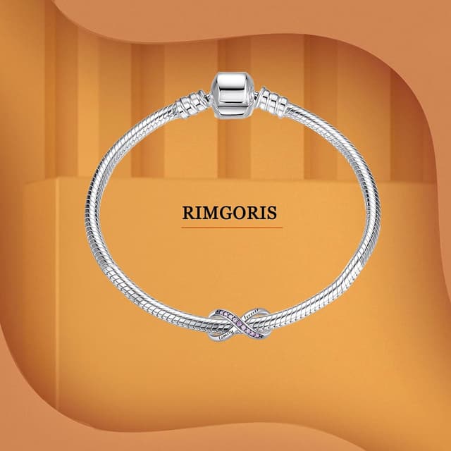 Detalle de Rimgoris charm in argento 925 per bracciali e collane con cuore/lock&key “I love you”