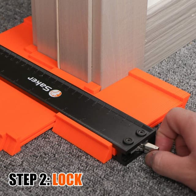 Detalle de Saker Contour Gauge Profile Tool (Adjustable Lock) – 2pcs, 5 + 10 inch (12 + 25 cm) for copying irregular shapes