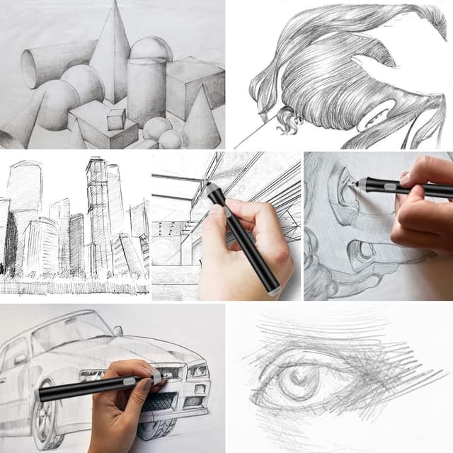 Detalle 2 de OFFCUP Elektrischer Radiergummi-Kit (batteriebetrieben) mit Ersatzminen – 2 Größen