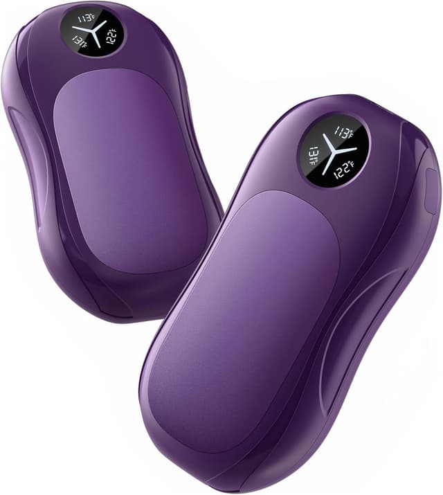 Detalle de WHATOOK Magnetic Rechargeable Hand Warmers (2 Pack) – ultra-thin portable electric warmers with LED temperature display