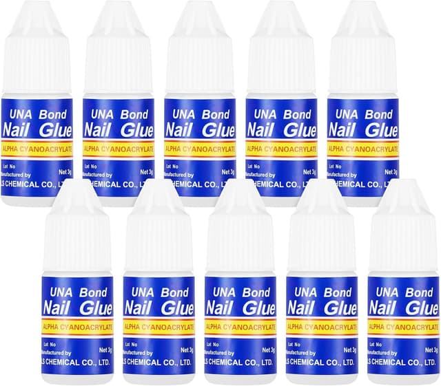 Detalle de Colle à ongles gel pour Nail Art strass 3×10 g (avec colle extra forte, séchage rapide)