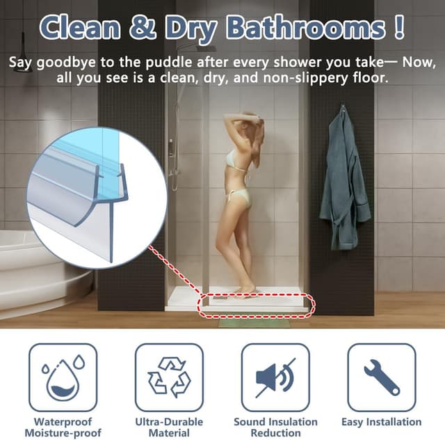 Thumbnail 5 de Flintronic Guarnizione Doccia Sottoporta 30cm