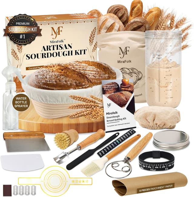 Imagen de Mirafolk Sourdough Starter Kit 10in proofing basket en OfertitasTOP