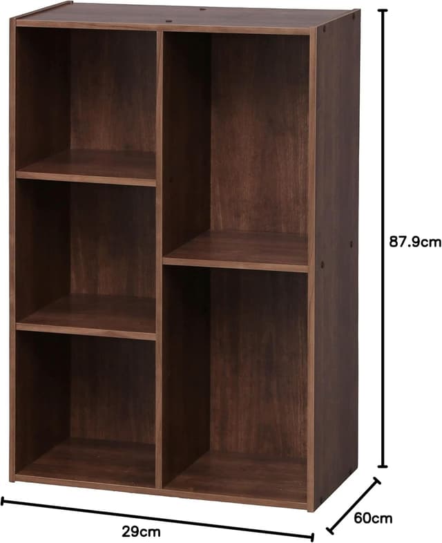 Detalle de Iris Ohyama CX-23C libreria angolare da parete in legno, larghezza 60 cm, 5 livelli modulare