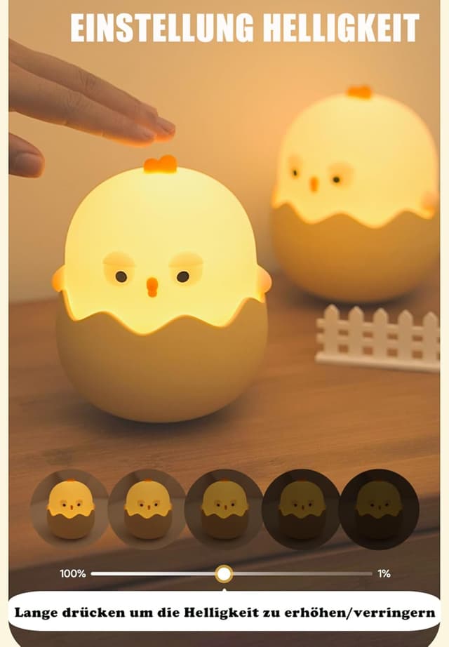 Detalle 2 de Beek Nachtlicht Kinder Stilllicht Eierschalenform