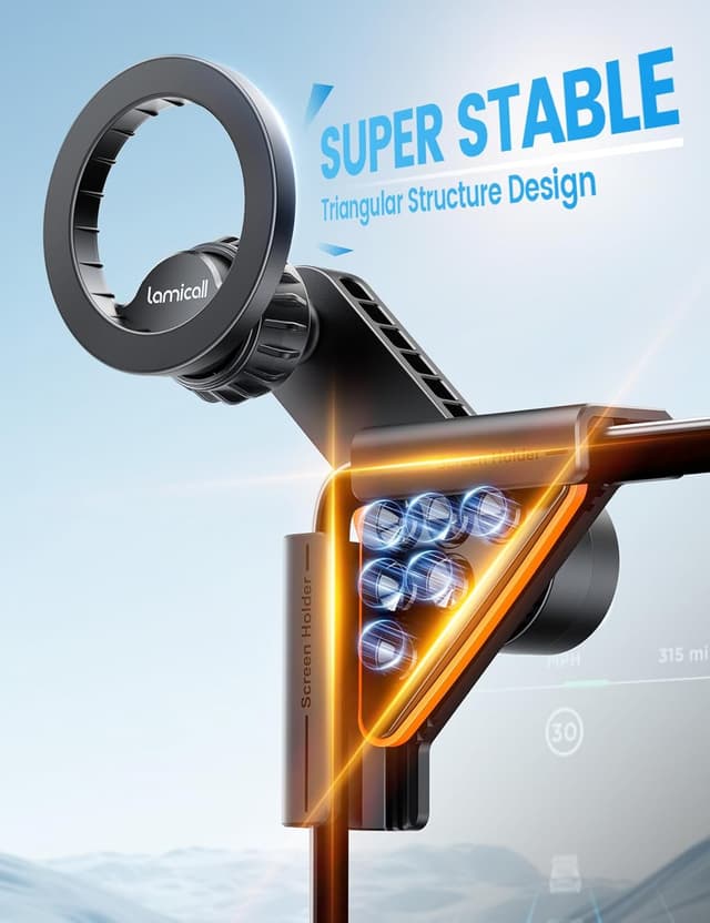 Detalle de Lamicall for Tesla Phone Mount (Strongest N55 Magnet) for Tesla Model 3 & Y — MagSafe Magnetic Holder
