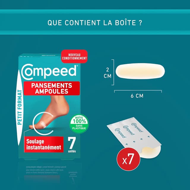 Detalle 2 de Pansements ampoules hydrocolloïdes Compeed® (effet seconde peau) format petit