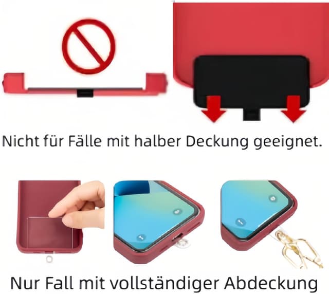 Detalle de Noverli Universal Handykette mit Tasche und verstellbarem Schulterriemen (abnehmbar)