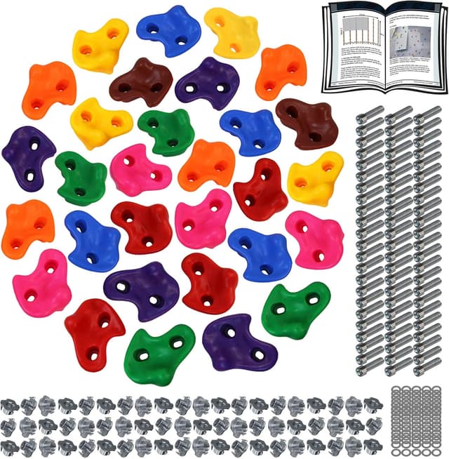 Detalle de ALPIDEX Kinder Klettergriffe bunt 30 Stück
