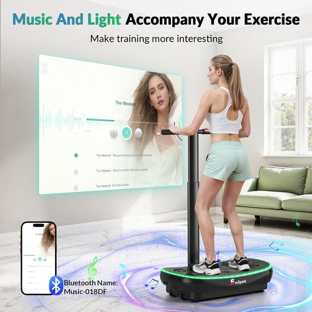 Detalle 2 de EvoSpark 2026 Upgrade 2D&4D Vibration Plate (3 motors, adjustable handles)