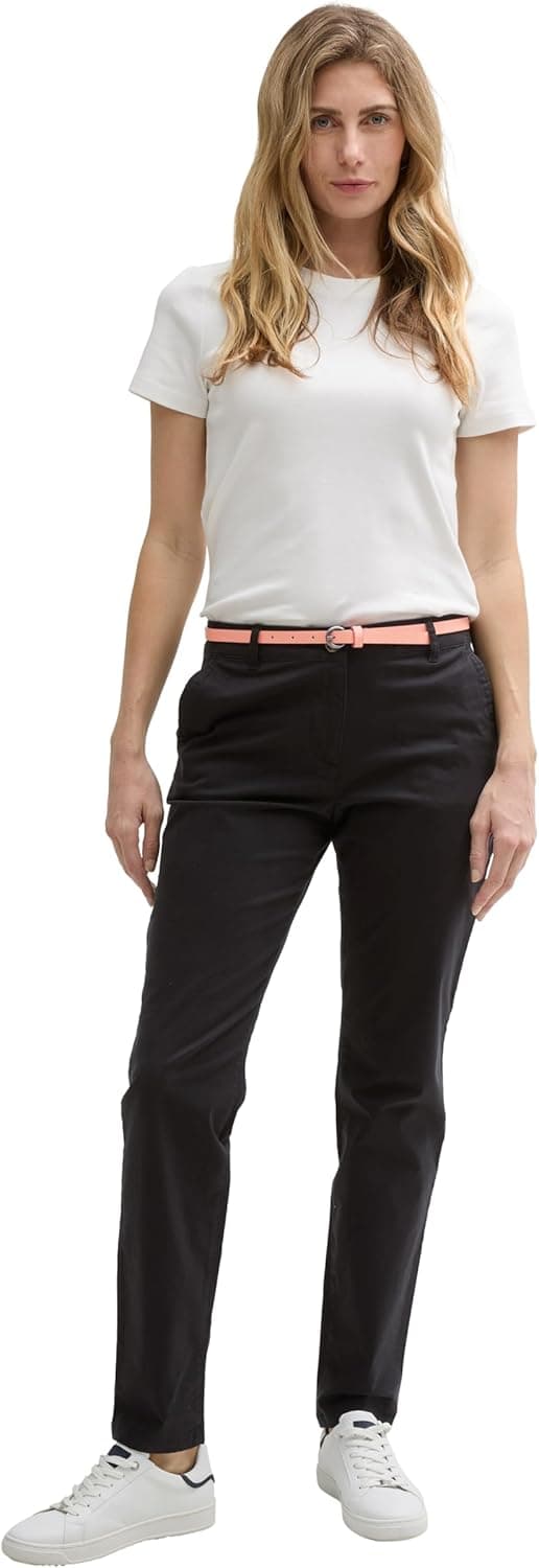 Detalle de Tom Tailor 1016542 Pantaloni chino slim donna con elastan