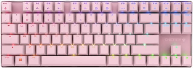 Detalle de Cherry MX 8.2 TKL Wireless Mechanical Gaming Keyboard (Pink, MX2A Brown Switch)