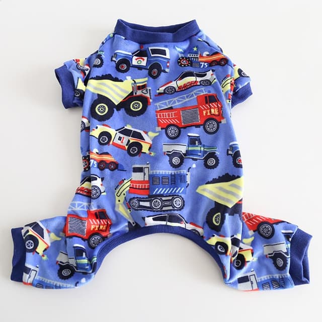 Detalle de BT Bear Fat Dog Clothes fleece-style dog pyjamas jumpsuit (Blue, XXL) for autumn/winter warmth