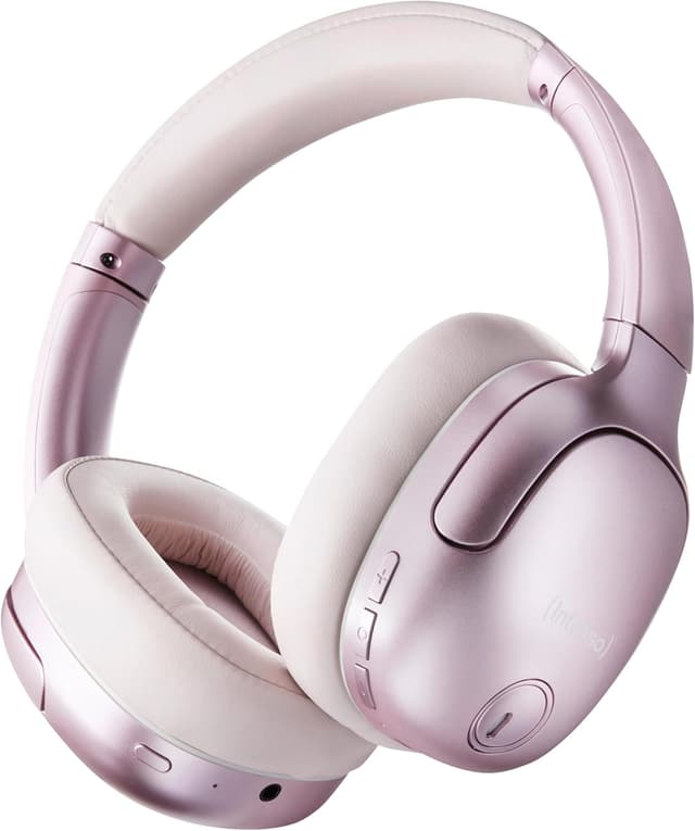 Detalle de Intenso O400HA Over-Ear Kopfhörer (Hybrid ANC) mit bis zu 75 Std. Laufzeit, Bluetooth 5.3, Transparenz-Modus & Kabelbetrieb – Rosa