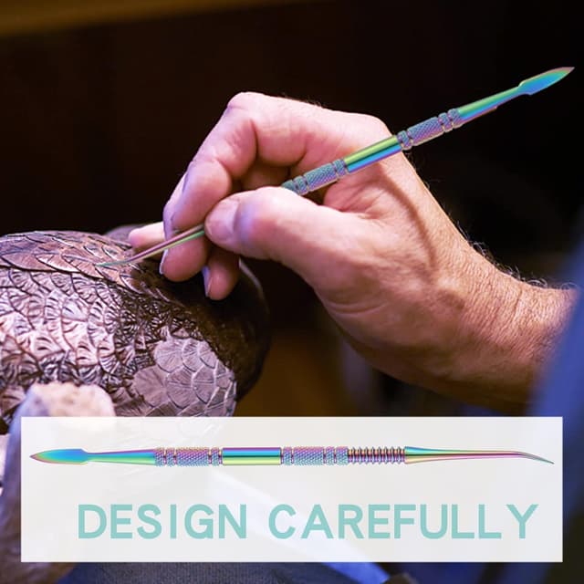 Thumbnail 6 de Coolty 10PCS Clay Wax Carver Tools double-ended stainless steel kit with carry case