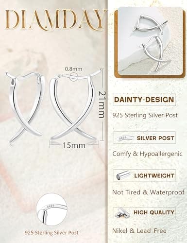 Detalle 1 de Diamday Pendientes Stud Plata 925