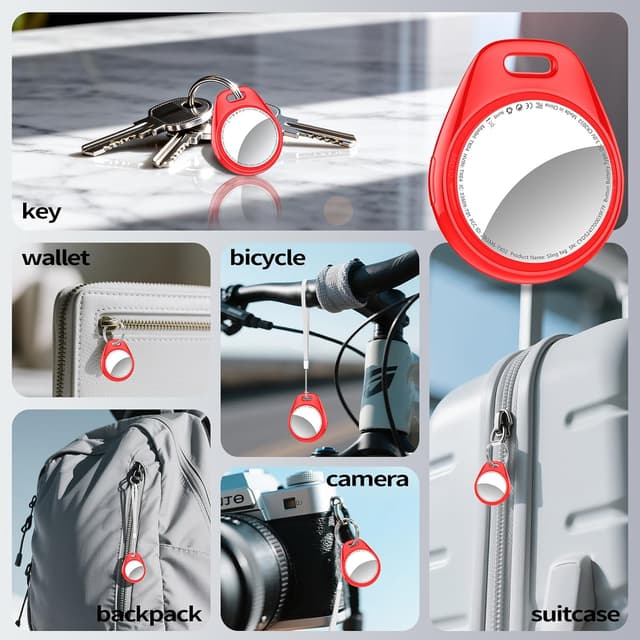 Detalle 2 de Tukio Air Tracker 1 confezione, rosso brillante | Localizzatore Bluetooth e cercatore con suono