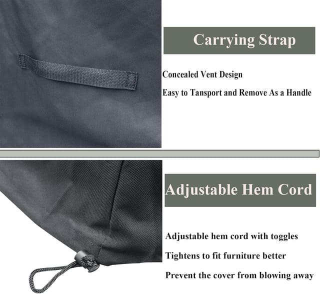 Thumbnail 6 de ATR ART TO REAL Gartenstuhl-Abdeckung (81 x 81 x 103 cm) wasserdicht & UV-beständig mit Kordelzug