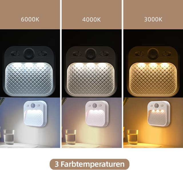 Detalle de da LIGHT Led Nachtlicht mit Bewegungsmelder – 2 Stück