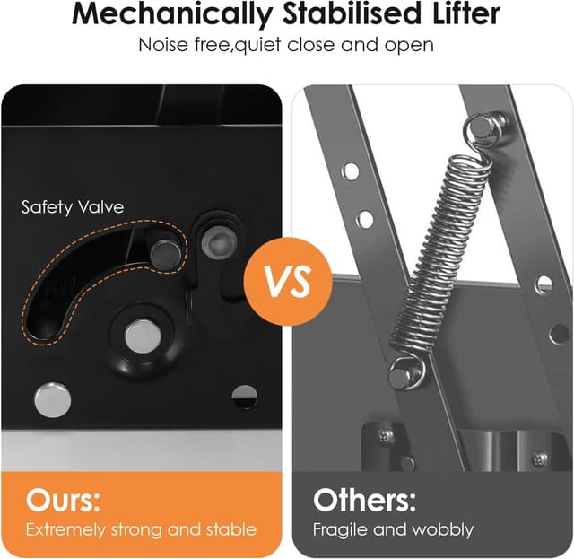 Thumbnail 2 de VOWNER Table Basse Relevable 3 en 1 Noyer