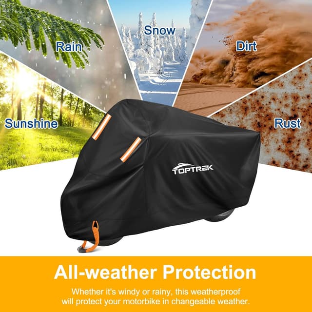 Thumbnail 5 de toptrek Motorbike Cover XXL 210D Waterproof for Motorbikes