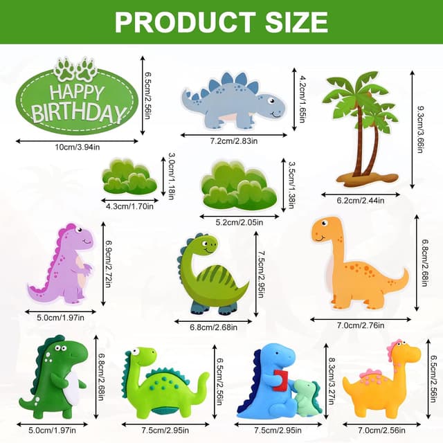 Thumbnail 1 de OSDUE Décoration gâteau 8+4 pièces 🎂