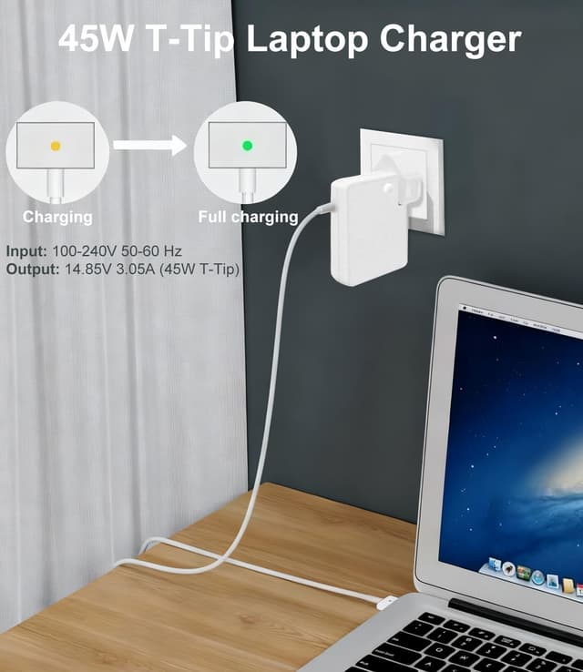 Detalle de Cluvox 45W T-Tip MacBook Air charger