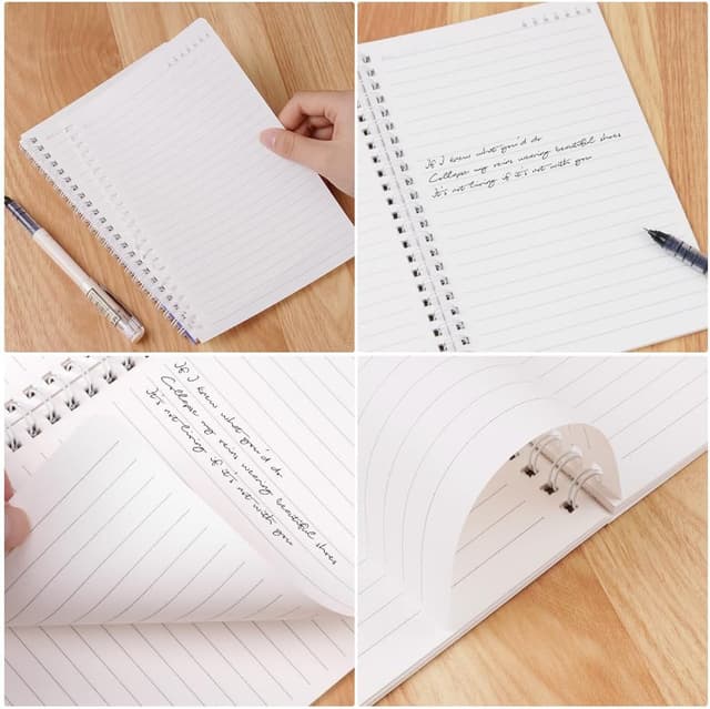 Detalle 2 de OFFCUP Lot de 4 carnets A5 à spirales (lignés), 120 pages