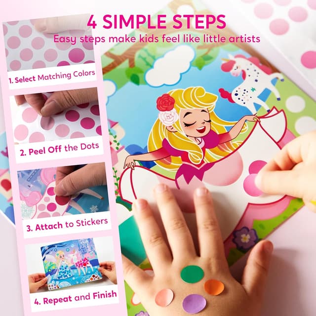 Thumbnail 3 de Klever Kits Prinzessin-Punkt-Kunstset 1.470 Sticker 🎨