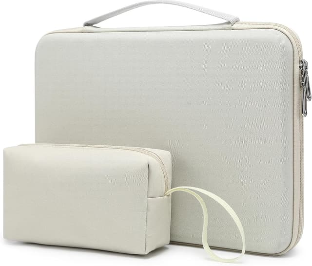 Detalle de HYZUO Hartschalen-Laptophülle 13,3–14 Zoll für MacBook Pro/Air & weitere 13"-Geräte, Beige