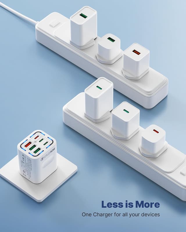 Detalle de Tupneuf USB C 50W 6-Port fast charger