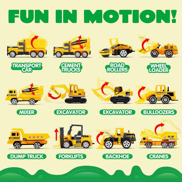 Thumbnail 2 de JOYIN 25-in-1 Construction Truck Set, 24 Pieces 🚚