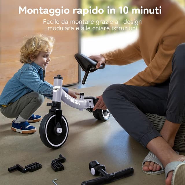 Thumbnail 4 de besrey Triciclo 5 in 1 per bambini