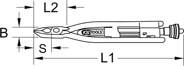 Detalle 1 de KS Tools 116.1301 pince à freiner de 215 mm, avec dentage