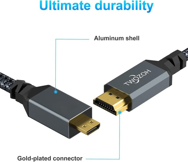 Thumbnail 5 de Twozoh cable micro HDMI a HDMI 90° 1,5 m