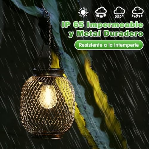 Detalle 2 de Farolillos Solares Collasis IP65 para Jardín 💡 (2 Piezas)