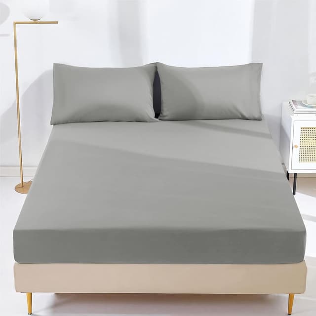 Imagen de AR Ware 25 cm Double Fitted Sheet Grey en OfertitasTOP