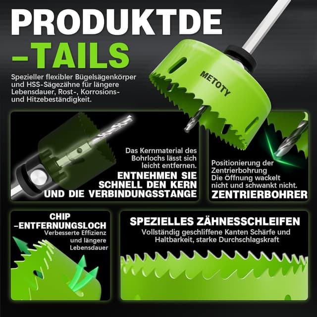 Thumbnail 3 de METOTY Bi-Metall-Lochsäge 19–68mm