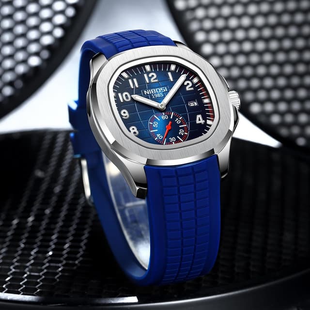 Detalle 2 de NIBOSI Orologi da uomo analogici al quarzo impermeabili con datario