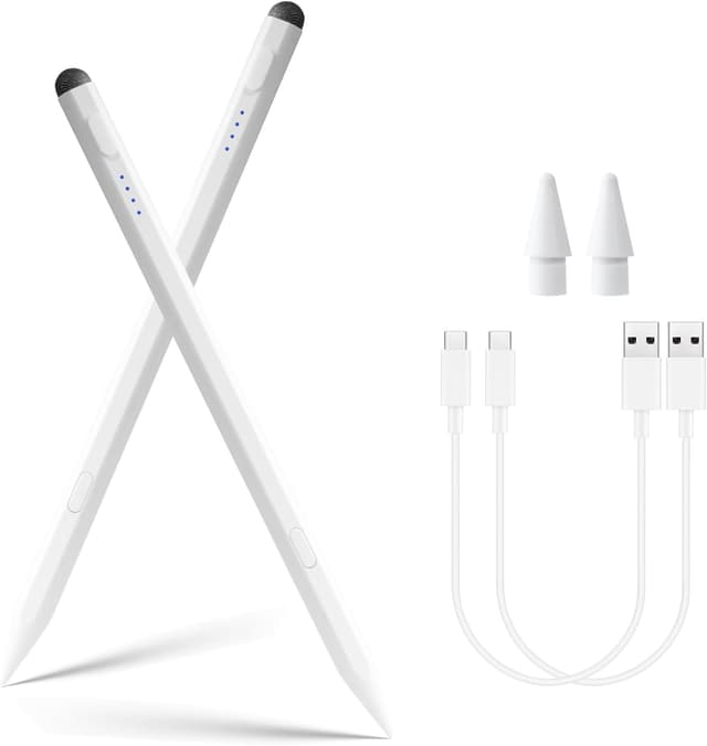 Detalle de Defitch Stylus Pen for iPad (Pencil) 11th/A16 & 10th Gen — 2-Pack Capacitive Stylus