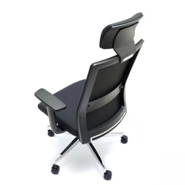 Detalle de Euromof Niza Silla de oficina negra con cabezal