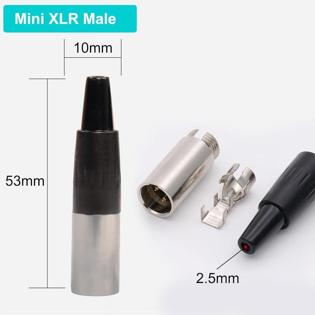 Detalle 2 de XMSJSIY Mini-XLR TA4F Adapter 4er Set