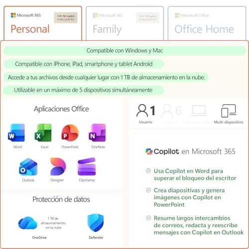 Thumbnail 1 de Microsoft 365 Personal 1 TB para 1 persona