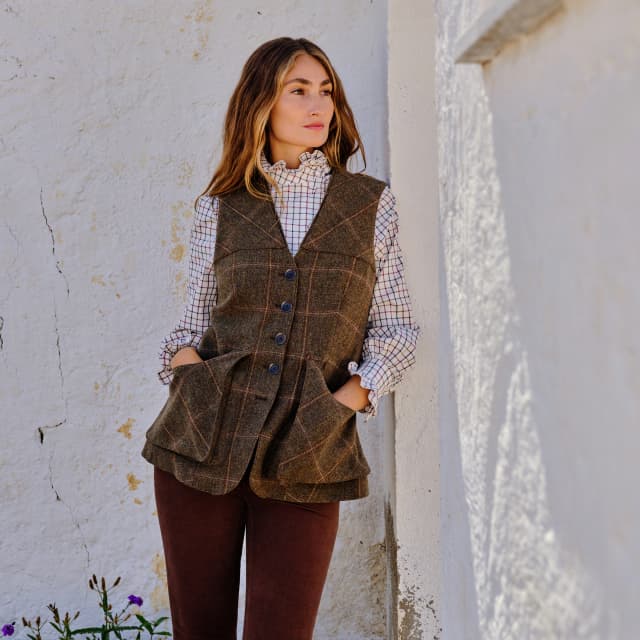 Detalle de Verhunt chaleco mujer tiradora espiga