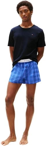 Detalle 1 de Tommy Hilfiger pack de 2 camisetas de manga corta para hombre Slim Fit en azul Des Sky (talla L)