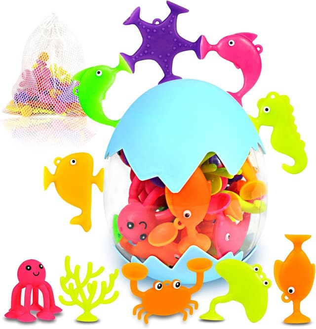 Detalle de Suction Bath Toys 18 Pieces