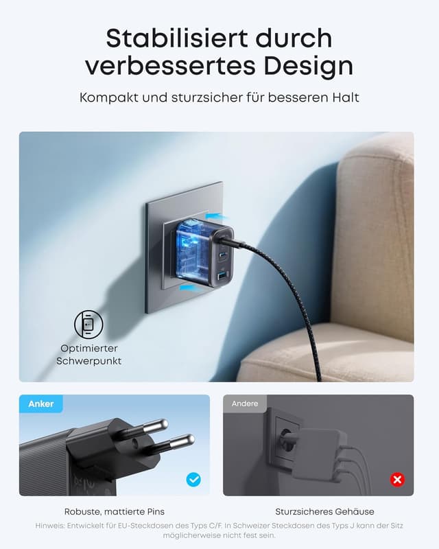 Thumbnail 5 de Anker Nano 70W USB C Ladegerät 3-Port